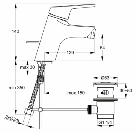 Смеситель Ideal Standard Cerasprint  для биде фото 2