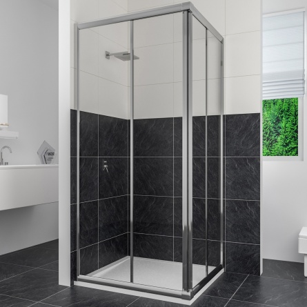 Душевой уголок RGW Classic CL-32 80x80x185 стекло прозрачное фото 1