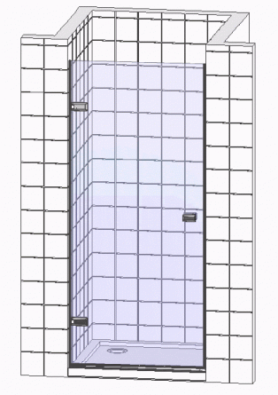 Душевая дверь в нишу Cezares Eco B-1-95-P-Cr стекло punto фото 7
