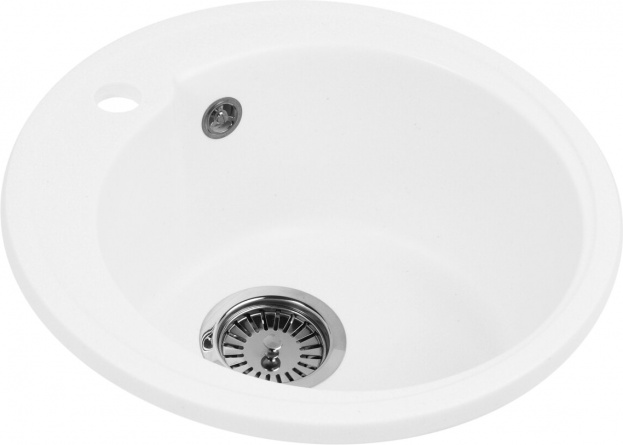 Мойка кухонная AquaGranitEx M-45 белая фото 2