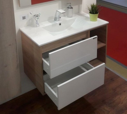 Мебель для ванной Comforty Гамбург 90 дуб сонома фото 6