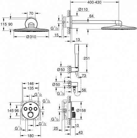 Душевой комплект Grohe Smart Control 34709000 фото 4
