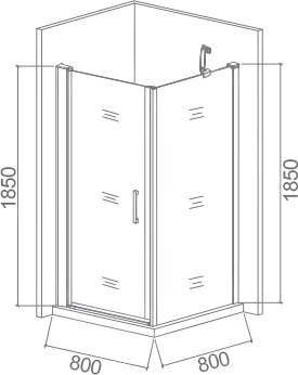 Душевой уголок Good Door Pandora CR 80x80 фото 4