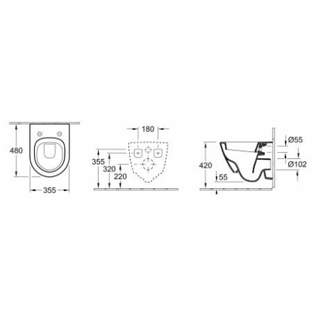 Комплект инсталляция Grohe Rapid SL + унитаз Villeroy & Boch Subway 2.0 + крышка 