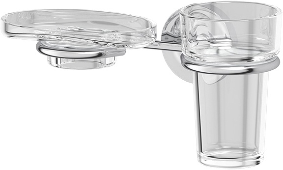 Стакан Ellux Elegance ELE 008-C01 с мыльницей фото 1