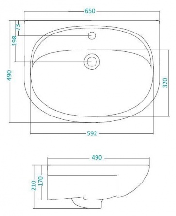 Раковина Santek Стелла 65 WH110174 полувстраиваемая фото 10