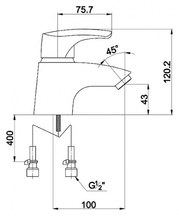 Смеситель Timo Uta 0091F для раковины фото 2