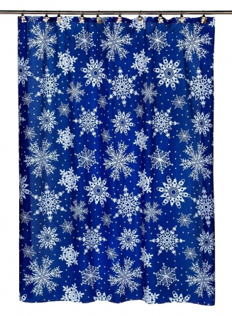 Штора для ванной Carnation Home Fashions Snow Flake фото 1