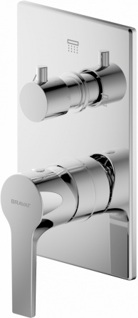 Смеситель Bravat Prolate P69218CP-3-ENG для ванны с душем фото 1