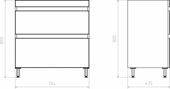 Тумба для комплекта ASB-Mebel Коста 80 ясень белый фото 3