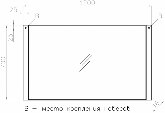 Зеркало Style Line Лотос 120 белое фото 2