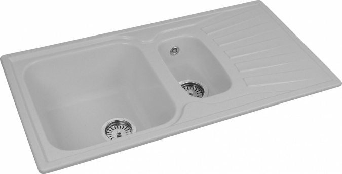 Мойка кухонная AquaGranitEx M-09к серая фото 2