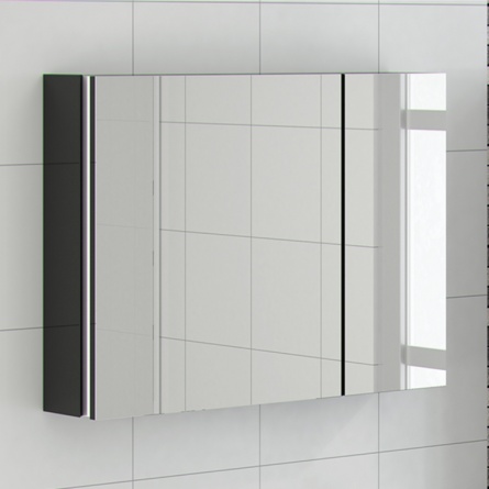 Зеркало-шкаф Ingenium Axioma 80 черный глянец фото 1