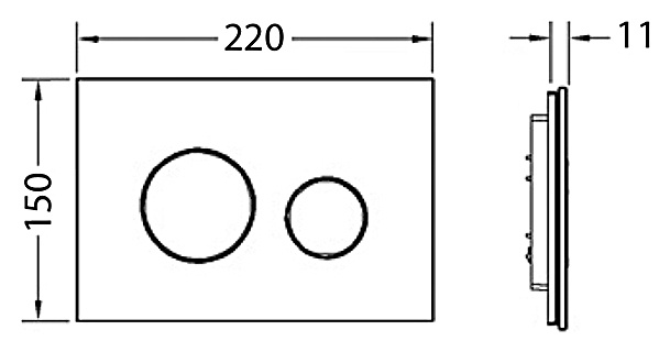 Кнопка смыва Tece Loop  черное стекло, кнопка белая фото 3