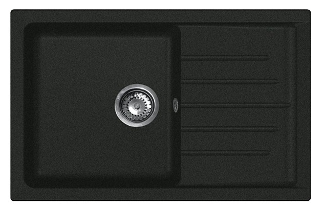 Мойка кухонная GranFest Practic GF-P760L черный фото 1