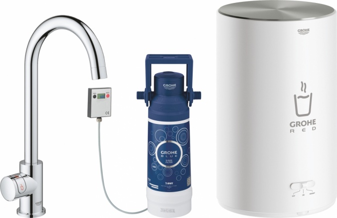 Смеситель Grohe Red II Mono 30085001 для кухонной мойки, с водонагревателем фото 1