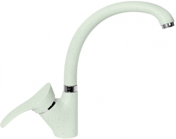 Смеситель AquaGranitEx C-3040 для кухонной мойки, салатовый фото 1