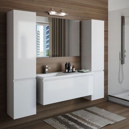 Мебель для ванной Эстет Dallas Luxe 140 подвесная, 1 ящик, L фото 1