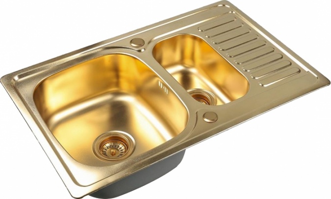 Мойка кухонная Zorg Inox Pvd SZR-78-2-50 bronze фото 1