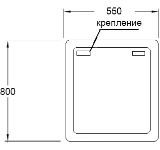 Зеркало Sanvit Армония 55 фото 3
