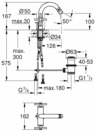 Смеситель Grohe Atrio New 24027DC3 для биде фото 2