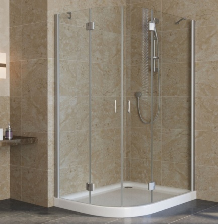 Душевой уголок Vegas Glass AFS-F Lux 120*110 07 01 R профиль матовый хром, стекло прозрачное фото 1