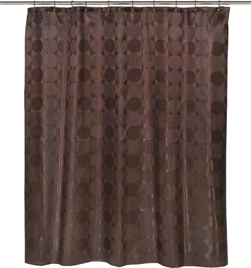 Штора для ванной Carnation Home Fashions Jacquard Chocolate Circle фото 1