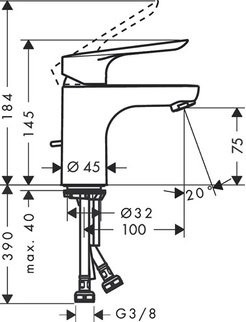 Смеситель Hansgrohe Logis E 71160000 для раковины фото 2