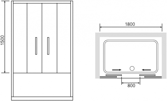 Шторка на ванну RGW Screens SC-61 (1800-1840)х1500 профиль хром, стекло чистое фото 2