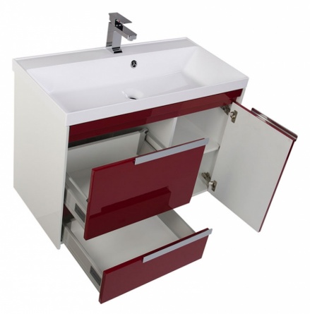 Тумба для комплекта Aquanet Тиволи 90 бордо фото 9
