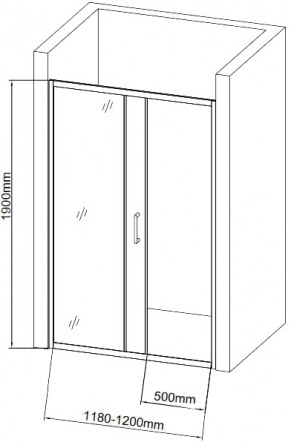 Душевая дверь в нишу Aquanet SD-1200A 120х190 фото 3
