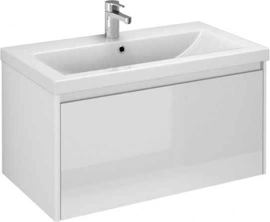 Мебель для ванной Velvex Klaufs 80.1Y белая, подвесная фото 2
