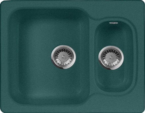 Мойка кухонная AquaGranitEx M-09 зеленая фото 1