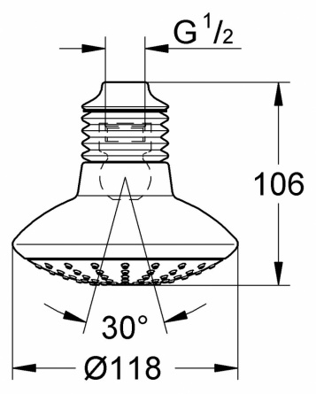 Верхний душ Grohe Euphoria 110 Mono фото 2