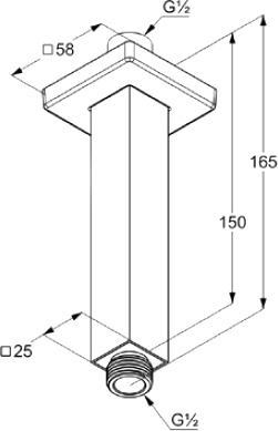 Кронштейн для верхнего душа Kludi A-QA 6654505-00 фото 2