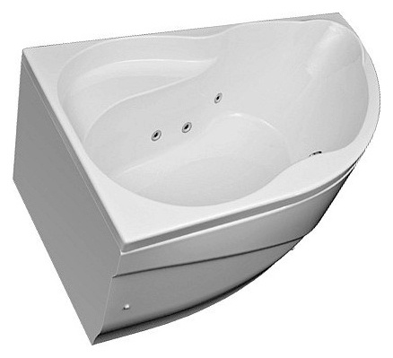 Акриловая ванна Aquanet Graciosa 150x90 L с панелью на каркасе  фото 9