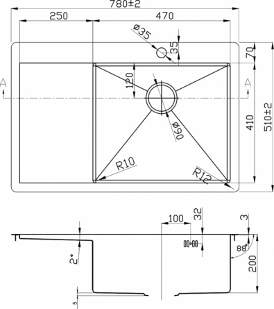 Мойка кухонная Zorg Inox PVD 7851 R grafit фото 2