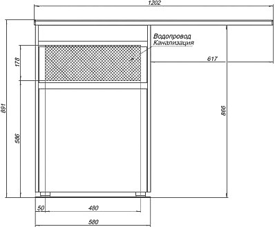 Тумба для комплекта Aquanet Токио 58 1 ящик, с бельевой корзиной фото 9