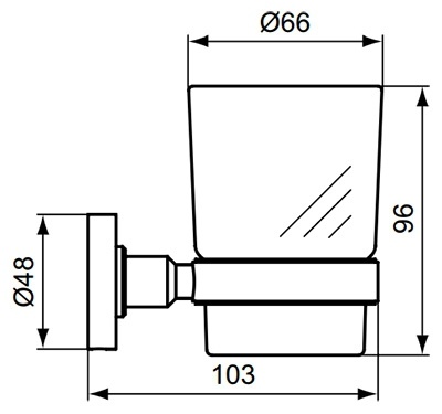 Стакан Ideal Standard IOM матовое стекло фото 2