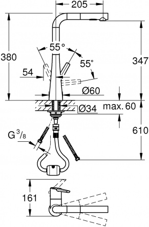 Смеситель Grohe Zedra 32553002 для мойки фото 5