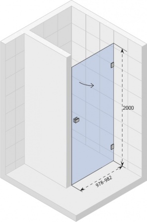 Душевая дверь в нишу Riho Scandic Soft Q101 100 см, R фото 3