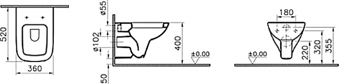 Комплект VitrA S20 9004В003-7202 кнопка хром фото 9