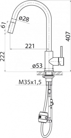 Смеситель BelBagno BB-LAM31B-IN для кухонной мойки фото 2