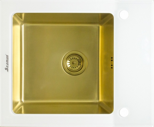 Мойка кухонная Seaman Eco Glass SMG-610W-Gold фото 1