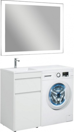 Тумба для комплекта Aquanet Токио 58 1 ящик, с бельевой корзиной фото 2