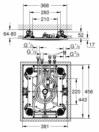 Верхний душ Grohe Rainshower F-Series фото 3