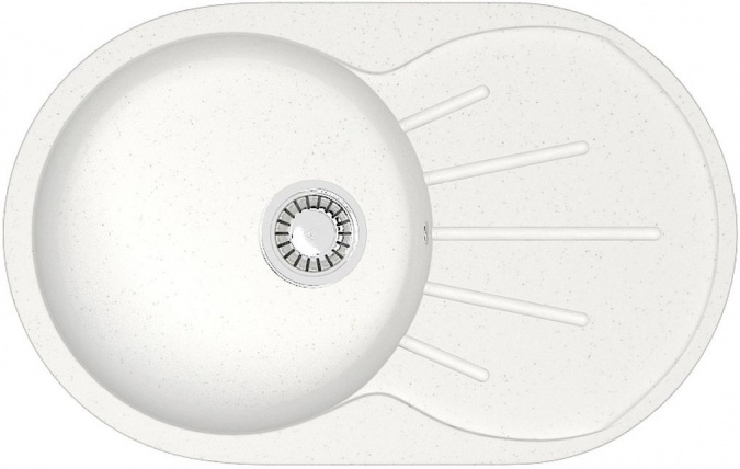 Мойка кухонная ZETT lab. T110Q001 белый лед фото 1