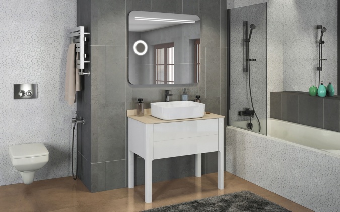 Мебель для ванной Comforty Лондон 90-1 белый глянец фото 2