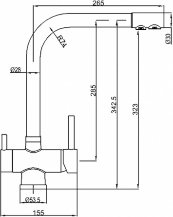 Смеситель Zorg Sanitary ZR 348 YF BR для кухонной мойки фото 2