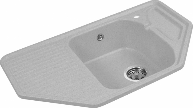 Мойка кухонная AquaGranitEx M-10 серая фото 2